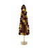 Christmas tree table decor made of coffee and gold pom-poms
