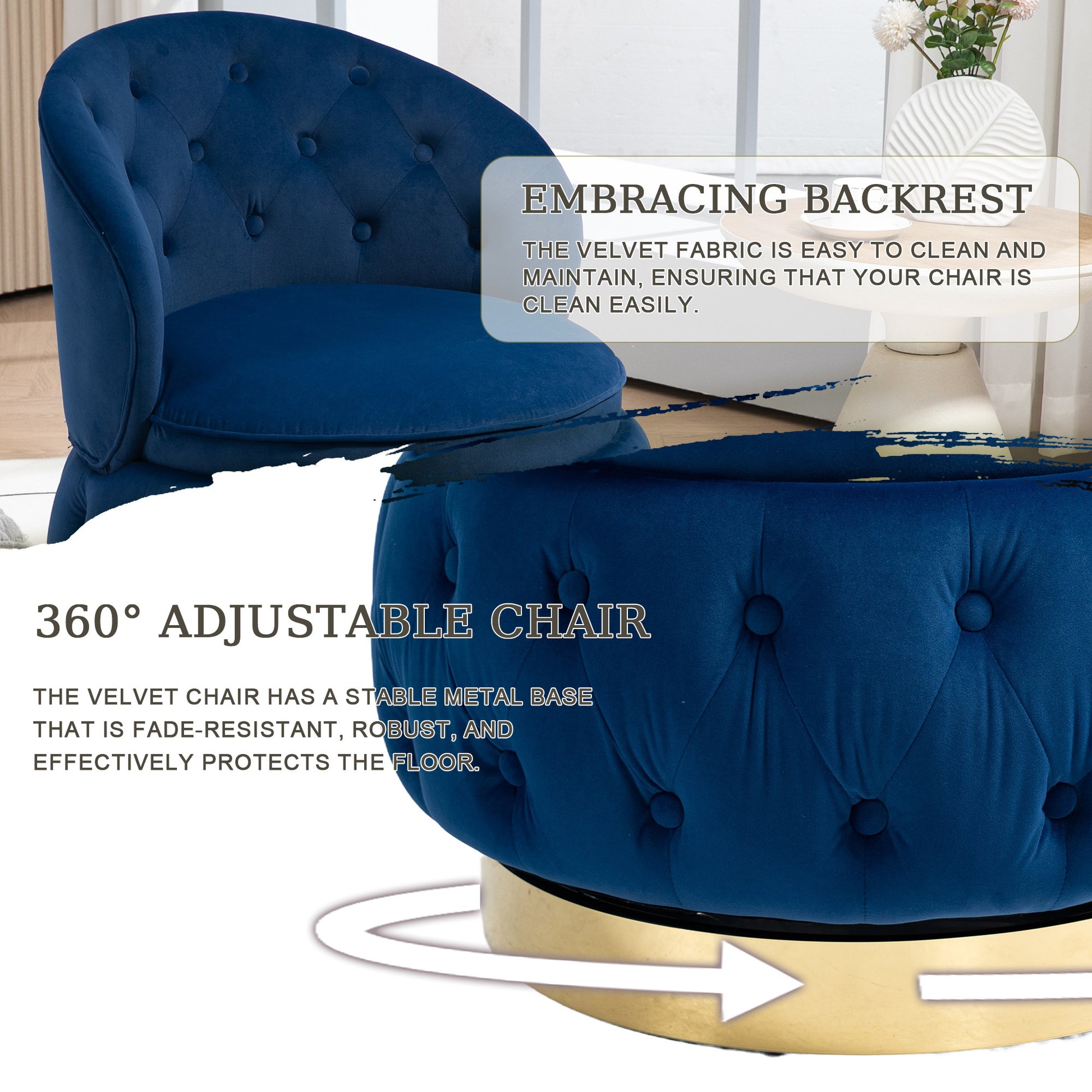 360 Degree Swivel Cuddle Barrel Accent Storage Chairs, Round Armchairs with Wide Upholstered, Fluffy Velvet Fabric Chair for Living Room, Bedroom, Office, Waiting Rooms MLNshops]