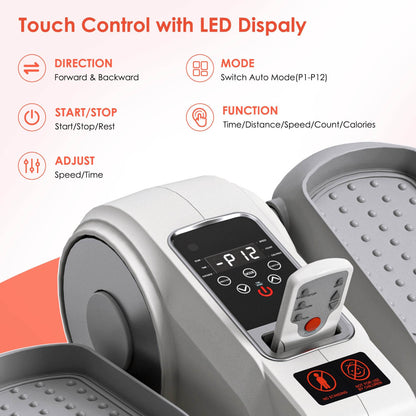 Silent Seated Elliptical Machine for Seniors - 12 Speeds