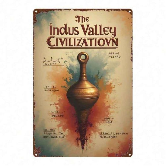 A rectangular vintage-style metal sign with rounded corners and screw holes, featuring the text &