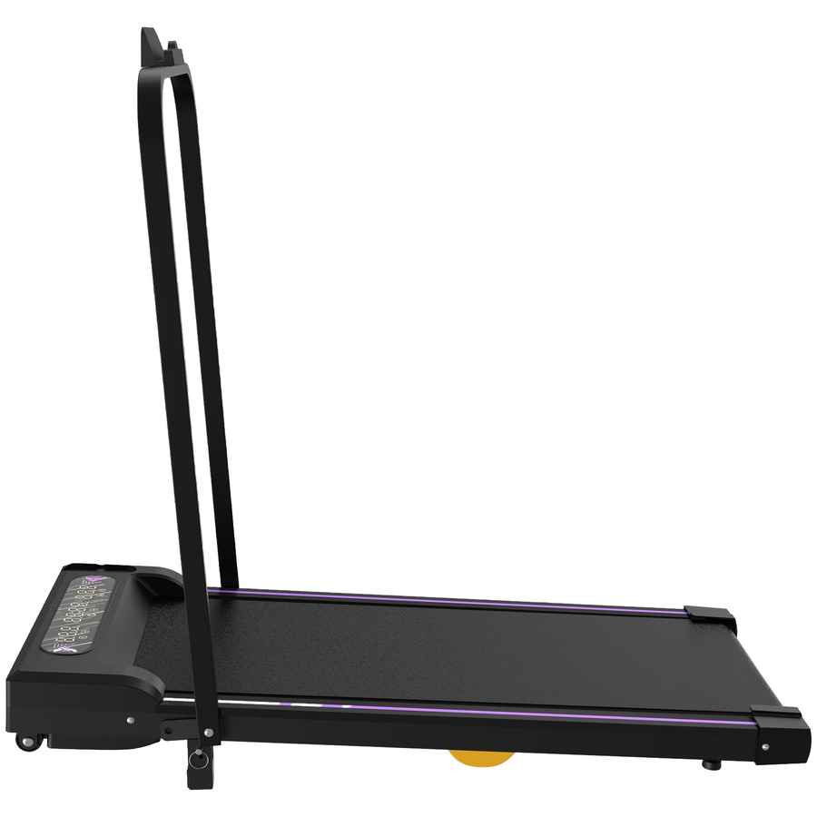 Close-up of the black treadmill&