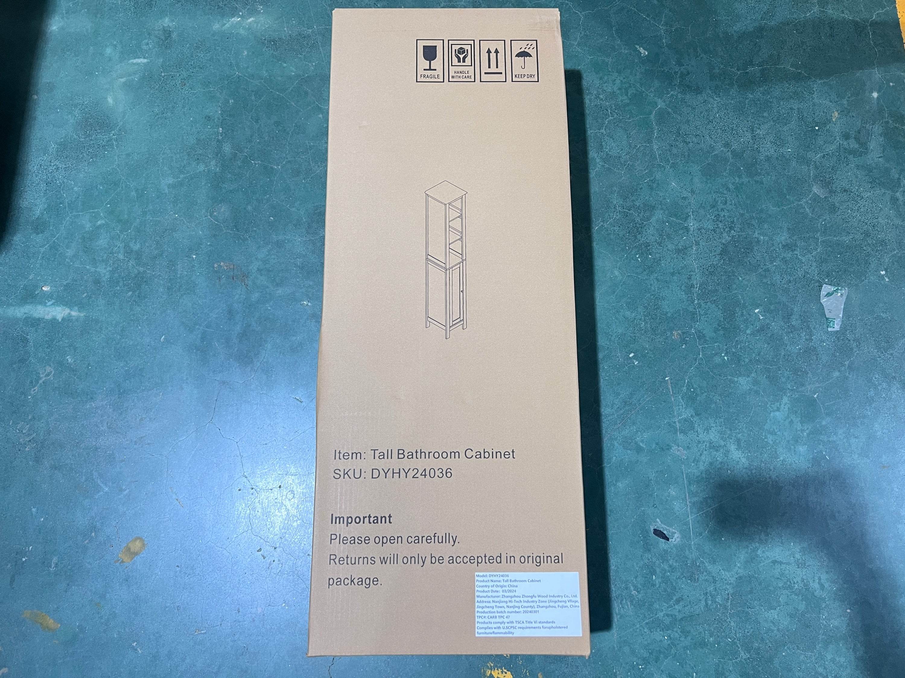 MLNshops Tall Bathroom Storage Cabinet - Stylish & Functional