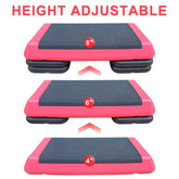 Aerobic Stepper Platform - Adjustable, 4 Risers | Portable stepper with 3 height levels: 4, 6, and 8 inches for varied intensity workouts.