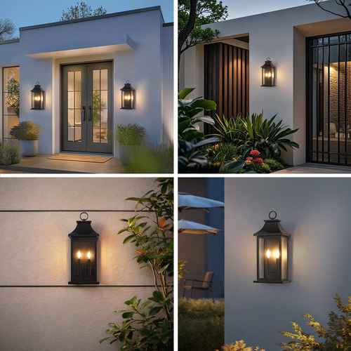 Dusk to Dawn Outdoor Wall Lantern for Modern Homes - view 4