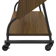 Close-up of caster wheels on Adjustable Mobile TV Stand with Mount - Adjustable Cart for smooth and stable movement.