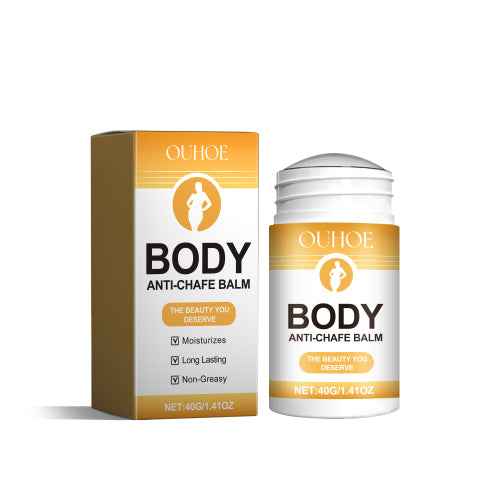 OUHOE Body Anti-Chafe Balm packaging on a white background
