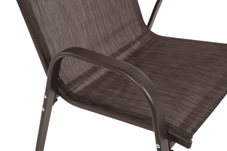 Outdoor patio chair with breathable mesh fabric and armrest
