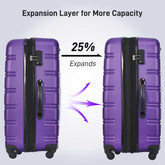 Hardshell Luggage Sets 4 pcs + Bag Spinner Suitcase with TSA Lock Lightweight-16&