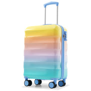 20' Carry-on Luggage with Cup Holder – Lightweight Glossy Hardshell Suitcases with Spinner Wheels, TSA Lock, Airline Approved, 2 Piece Set