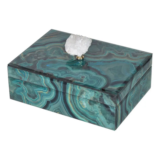 10" x 7" x 5" Bethany Marbled Jewelry Box, Stackable Decorative Storage Boxes With Lids MLNshops]