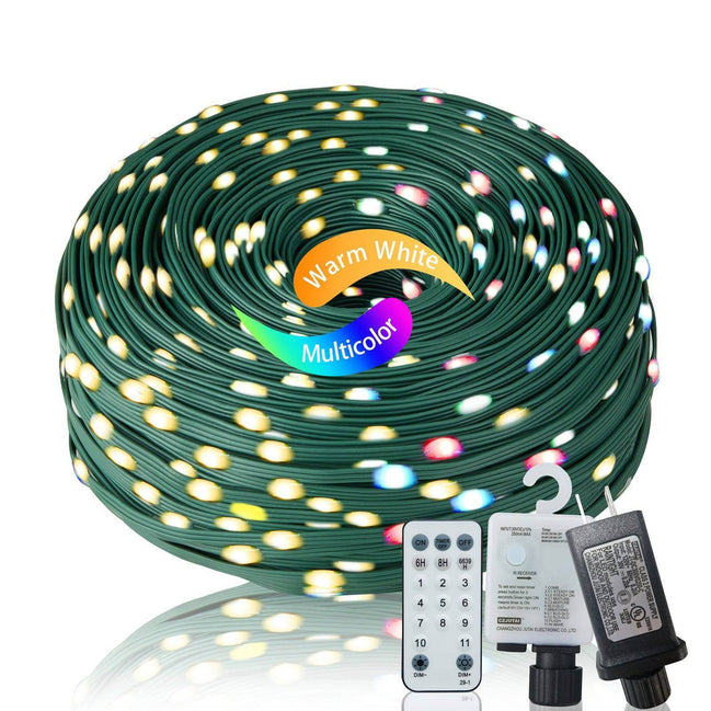 mlnshops 1000 LED Decorative Lights - Christmas Rope Lights warm and multi colour
