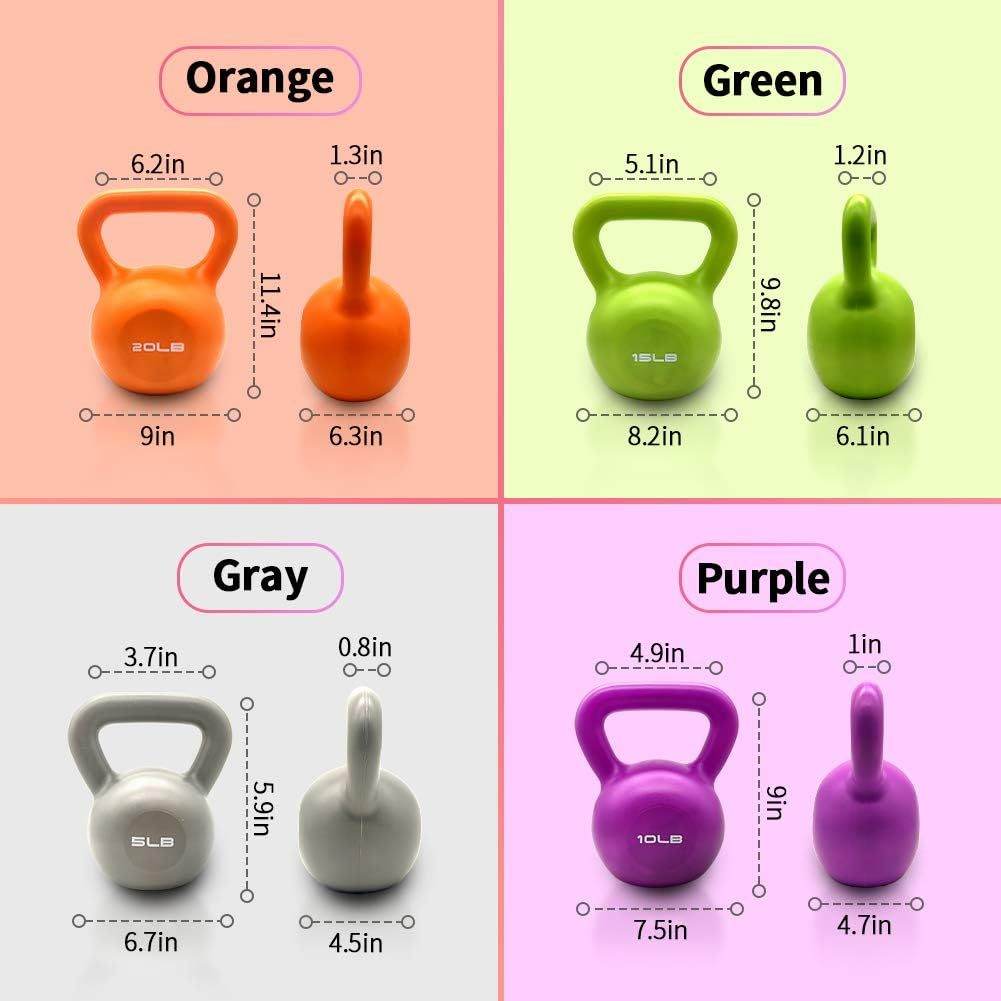 MLNshops 10lb Kettlebell Set for Women - Durable & Lightweight - MLNshops