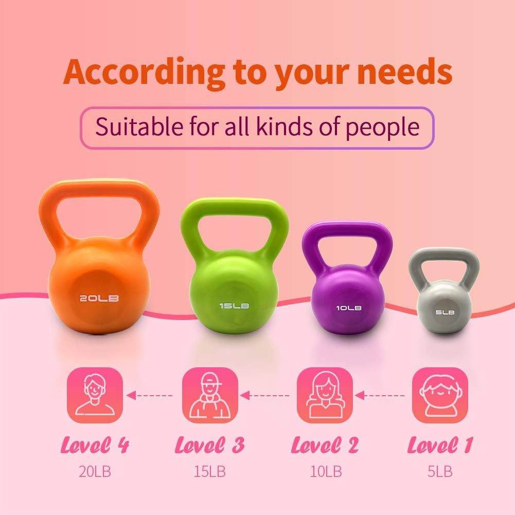 MLNshops 10lb Kettlebell Set for Women - Durable & Lightweight - MLNshops