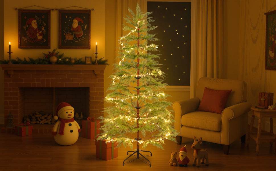 6ft Realistic LED Christmas Tree with Metal Stand - 612 Tips