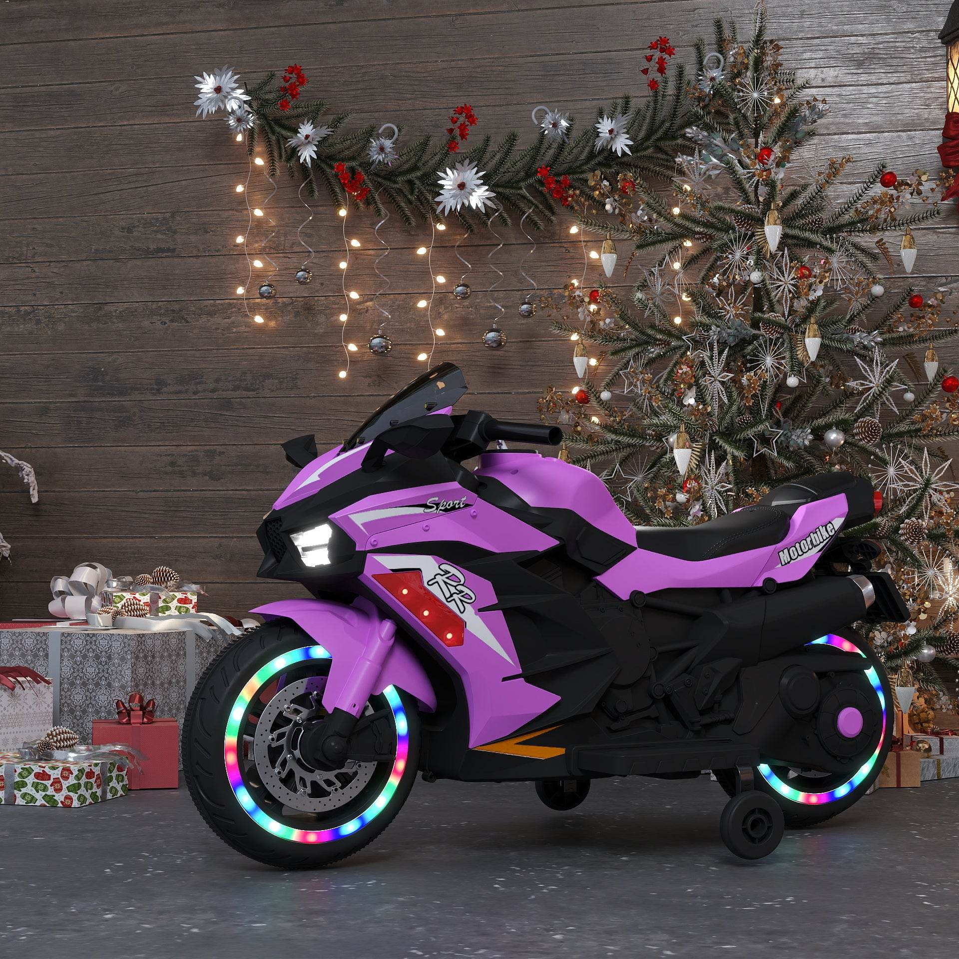 MLNshops 12V Electric Motorcycle for Kids - Sporty Design
