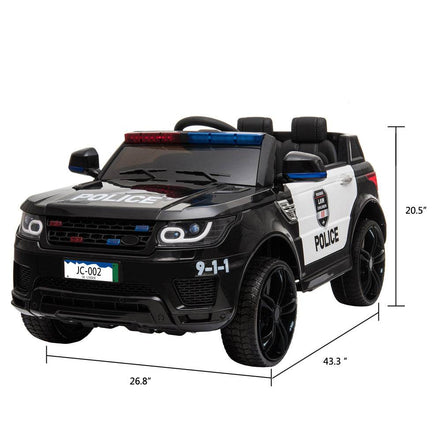 MLNshops 12V Kids Police Car Ride On with Doors