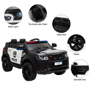 MLNshops 12V Kids Police Car Ride On with Doors