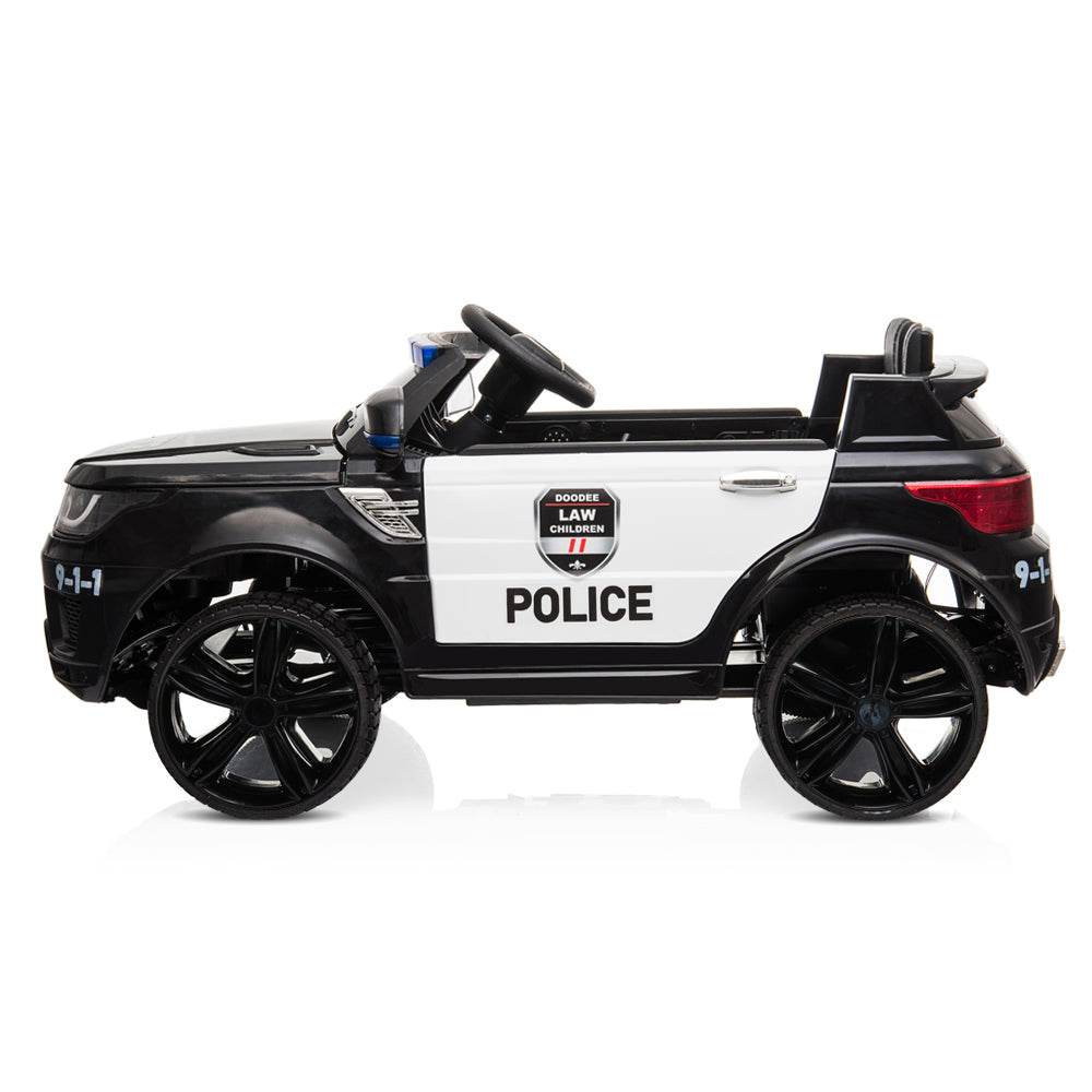 MLNshops 12V Kids Police Car Ride On with Doors