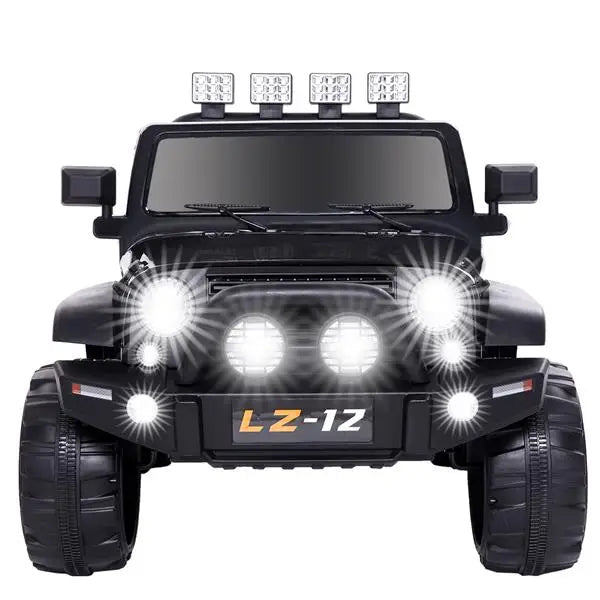 12V Kids Ride-On Car Toy Rechargeable Battery 4 mph Remote Control Black MLNshops]