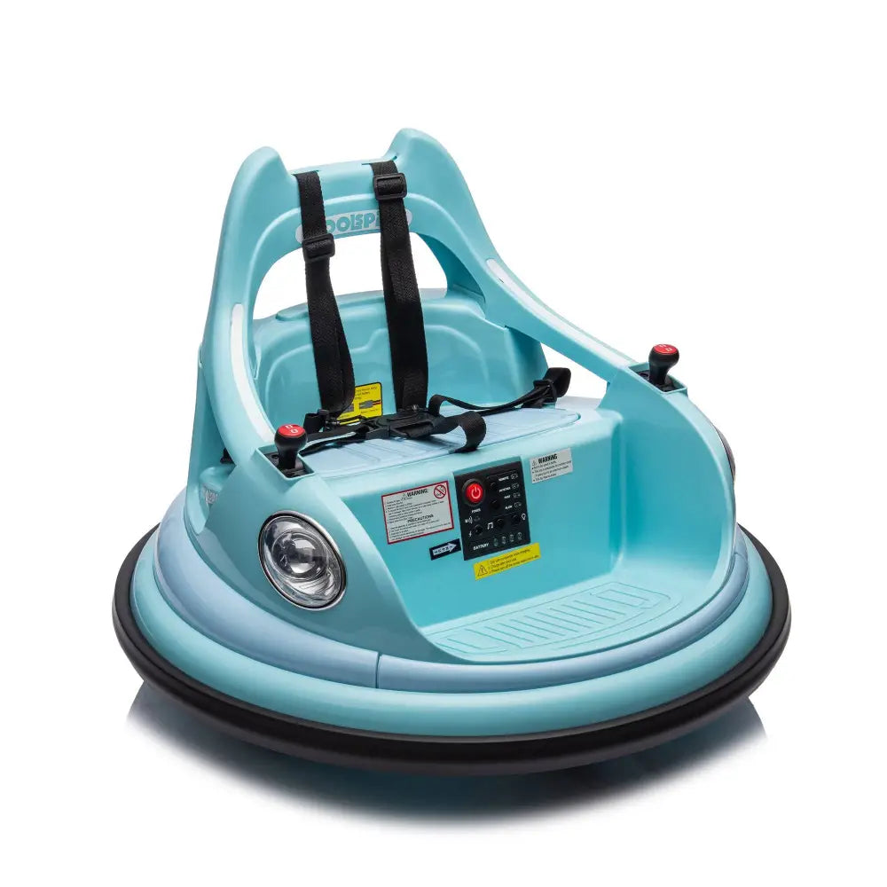 12V ride-on bumper car for kids, electric car for kids,1.5-5 Years Old, W/Remote Control, LED Lights, MLNshops]