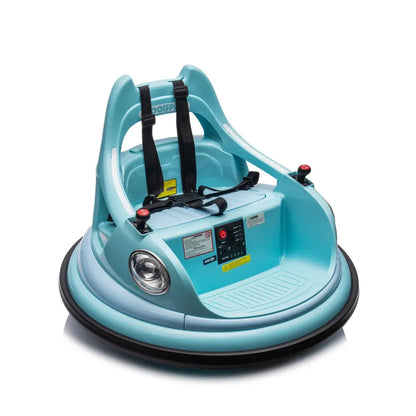 12V ride-on bumper car for kids, electric car for kids,1.5-5 Years Old, W/Remote Control, LED Lights, MLNshops]