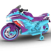 mlnshops 12V Ride On Toy Bike for Kids with Lights