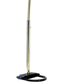 Gold and black floor lamp on a white background