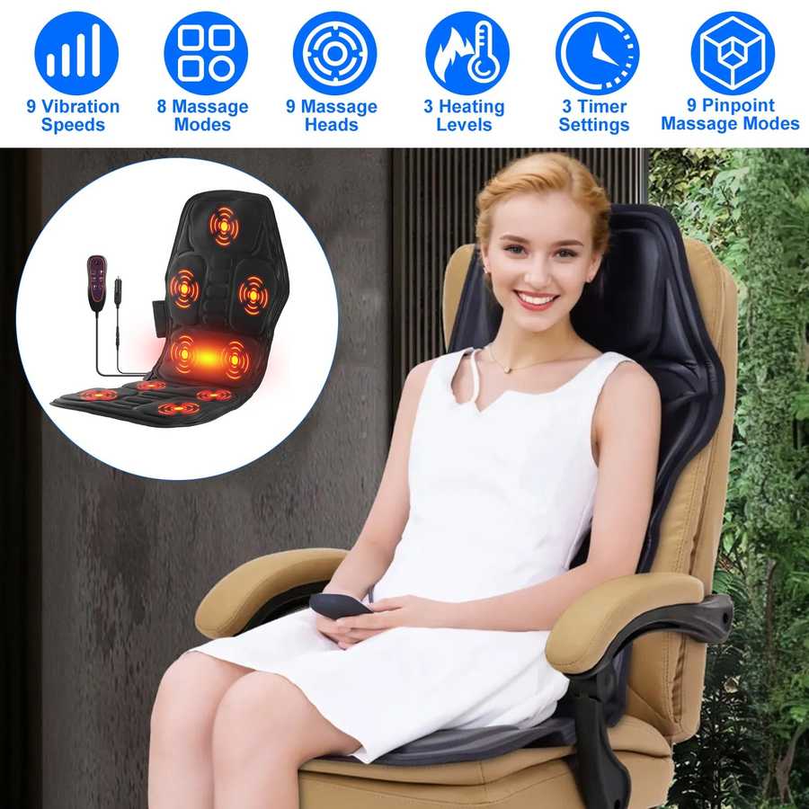 Full Body Massage Chair Pad for Home, Office & Car