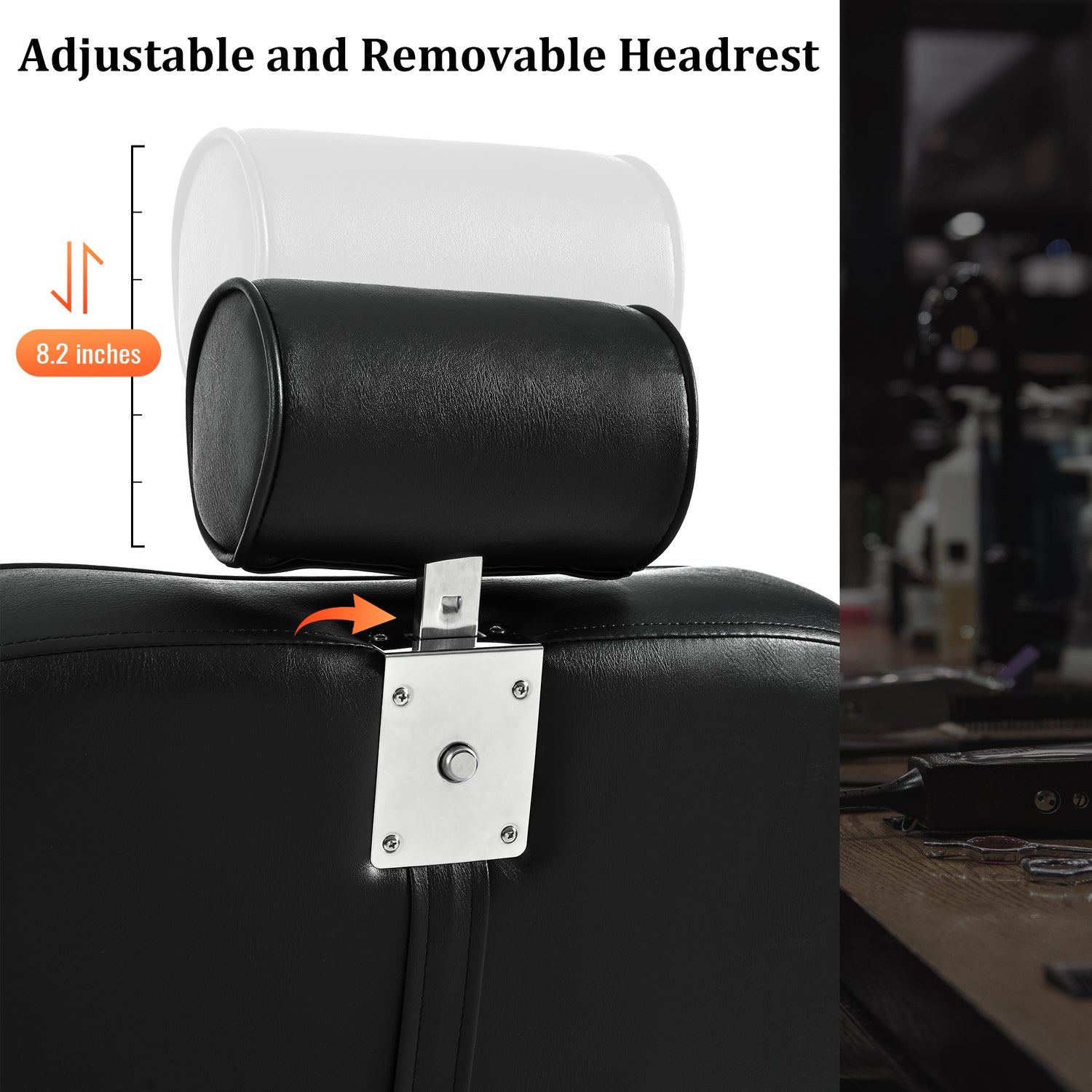 Heavy Duty Reclining Barber Chair,All Purpose Hydraulic