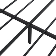 Queen Size Metal Platform Bed Frame with Wooden Headboard and Footboard with USB LINER, No Box Spring Needed, Large Under Bed Storage