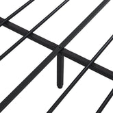 Queen Size Metal Platform Bed Frame with Wooden Headboard and Footboard with USB LINER, No Box Spring Needed, Large Under Bed Storage