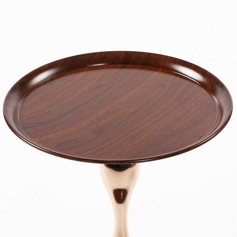 Mermaid Tail End Coffee Table Round Side Table, Modern Metal Pedestal Table, Minimalist Accent Table for Small Spaces, Drink Martini Table Decoration for Living Room