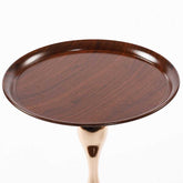Mermaid Tail End Coffee Table Round Side Table, Modern Metal Pedestal Table, Minimalist Accent Table for Small Spaces, Drink Martini Table Decoration for Living Room