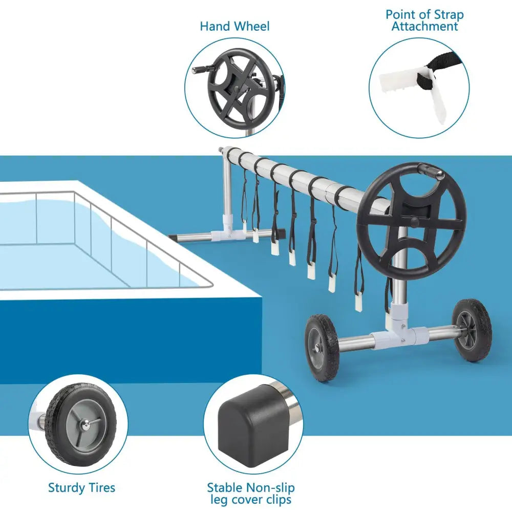 14ft Five Sections (Each Section 1.15m) Load Bearing 60kg Swimming Pool Film Roll Black MLNshops]