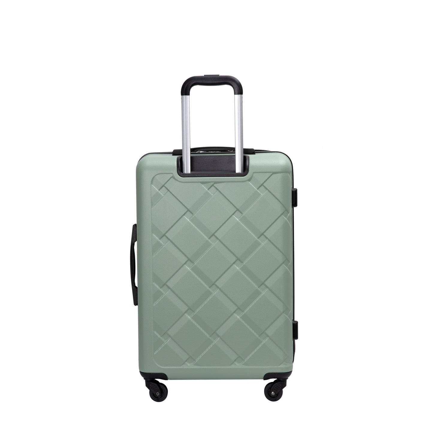 Hardshell Suitcase with Spinner Wheels ABS Luggage Sets Lightweight Durable Suitcase,8-Piece Set (20/24/28+portable handbag + 4 pieces storage bag set) , GREEN