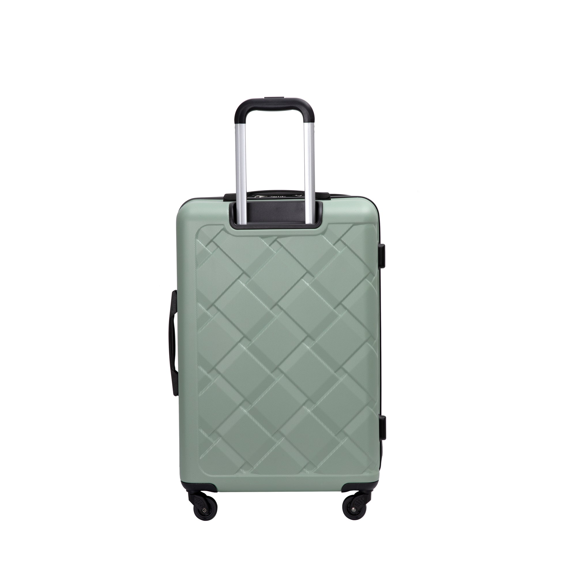 Hardshell Suitcase with Spinner Wheels ABS Luggage Sets Lightweight Durable Suitcase,8-Piece Set (20/24/28+portable handbag + 4 pieces storage bag set) , GREEN