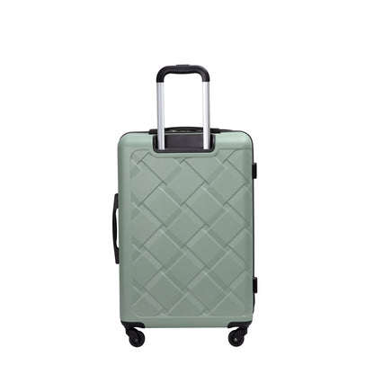 Hardshell Suitcase with Spinner Wheels ABS Luggage Sets Lightweight Durable Suitcase,8-Piece Set (20/24/28+portable handbag + 4 pieces storage bag set) , GREEN