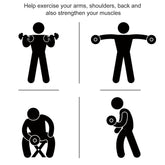 MLNshops 15lbs Rubber Dumbbells Exercise Hex Dumbbell Set