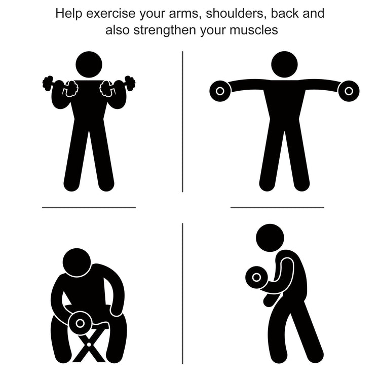 MLNshops 15lbs Rubber Dumbbells Exercise Hex Dumbbell Set