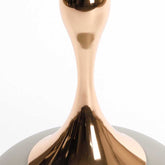 Detailed view of the gold metallic stem on the Mermaid Tail Coffee Table, inspired by minimalist art and elegant curves.