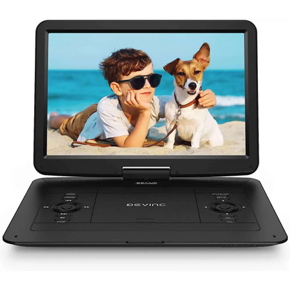 17.9" Portable DVD Player with 15.6" HD Swivel Screen, Support Multiple DVD CD Formats/USB/SD Card/Sync TV MLNshops]