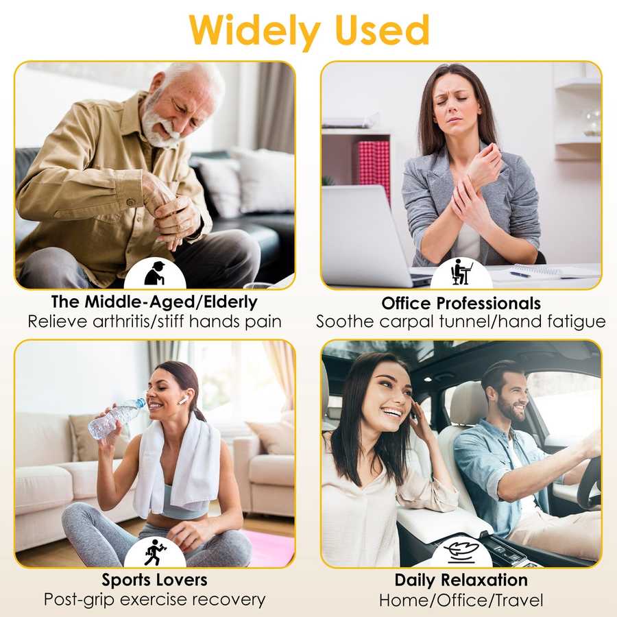 Cordless Hand Massager with 14 Airbags, 3 Massage Modes