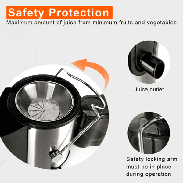 800W Home Use Multi-function Electric Juicer with 3" Feed Chute for Whole Fruits and Veg,Centrifugal Juicer with 30 oz. Juice Jug,BPA-Free, Easy to Clean