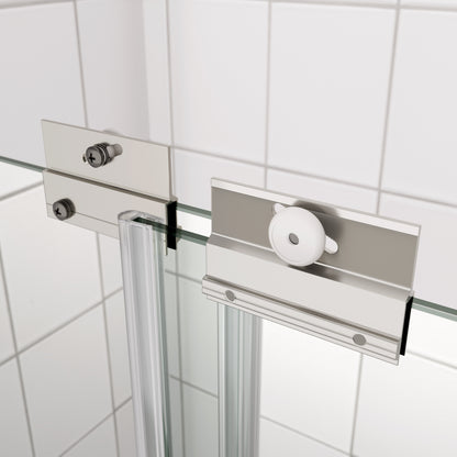 Bypass shower door, sliding door, with 1/4" tempered glass and Chromed finish 4870 MLNshops]