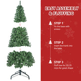 6 ft artificial Christmas tree easy assembly steps
