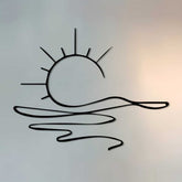 Stylish minimalist sun and water wall art for decor