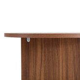 Versatile Walnut-Finished MDF Round Coffee Table