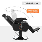 Heavy Duty Reclining Barber Chair,All Purpose Hydraulic Recline Barber