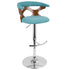 Mid-Century Modern Adjustable Barstool in Teal