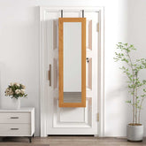 Jewelry armoire with full-length mirror